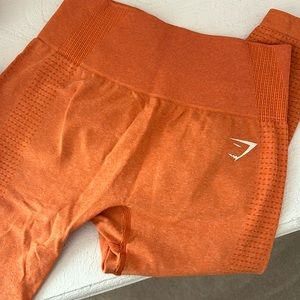 Gym Shark Apricot Orange Marl leggings in size Small